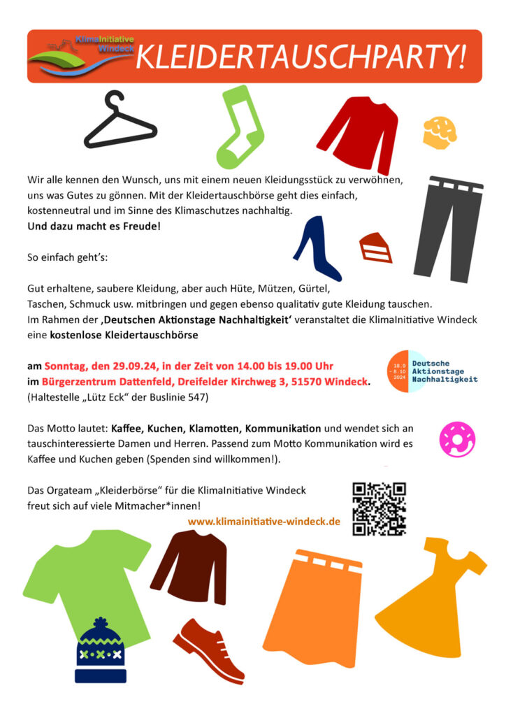 Flyer der Kleidertauschbörse 2024