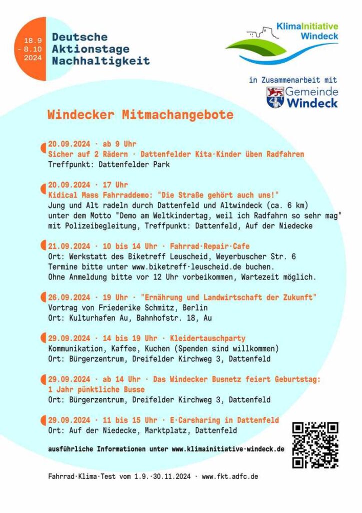 Unser Programm zu den Aktionstagen Nachhaltigkeit 2024